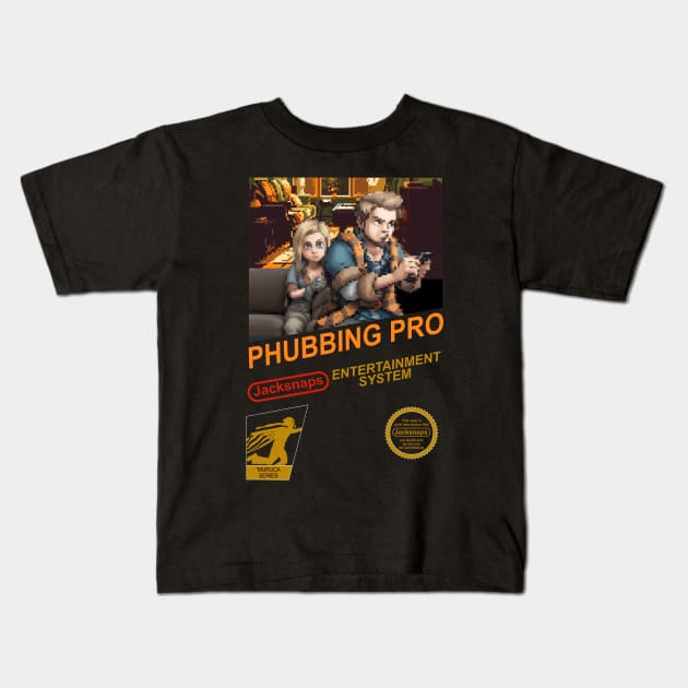 Phubbing Pro, Classic retro game Kids T-Shirt by Jacksnaps
